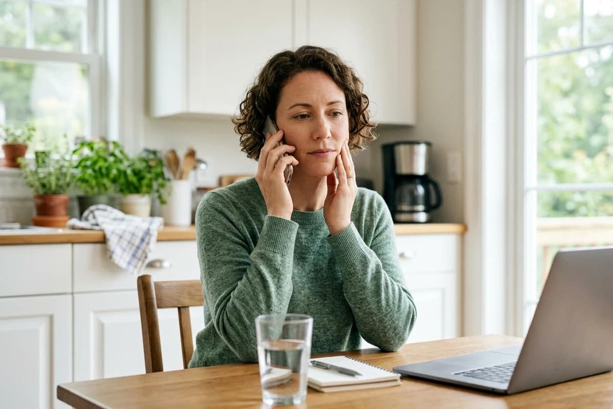 Patient calling a dental office about a sudden tooth problem